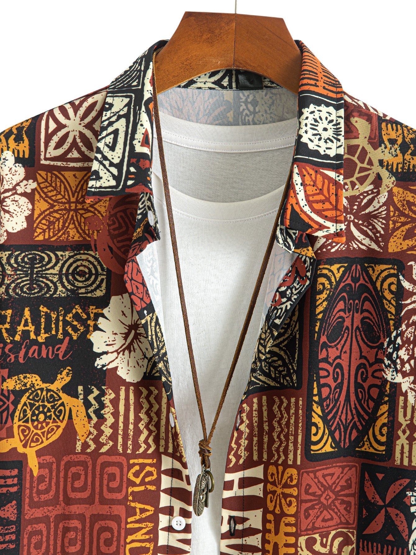 Arie® | Geknöpftes Hemd mit Ananas-Ethno-Hawaii-Print