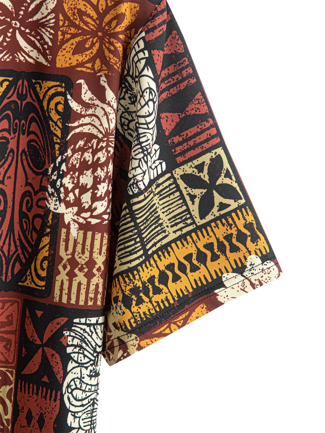 Arie® | Geknöpftes Hemd mit Ananas-Ethno-Hawaii-Print