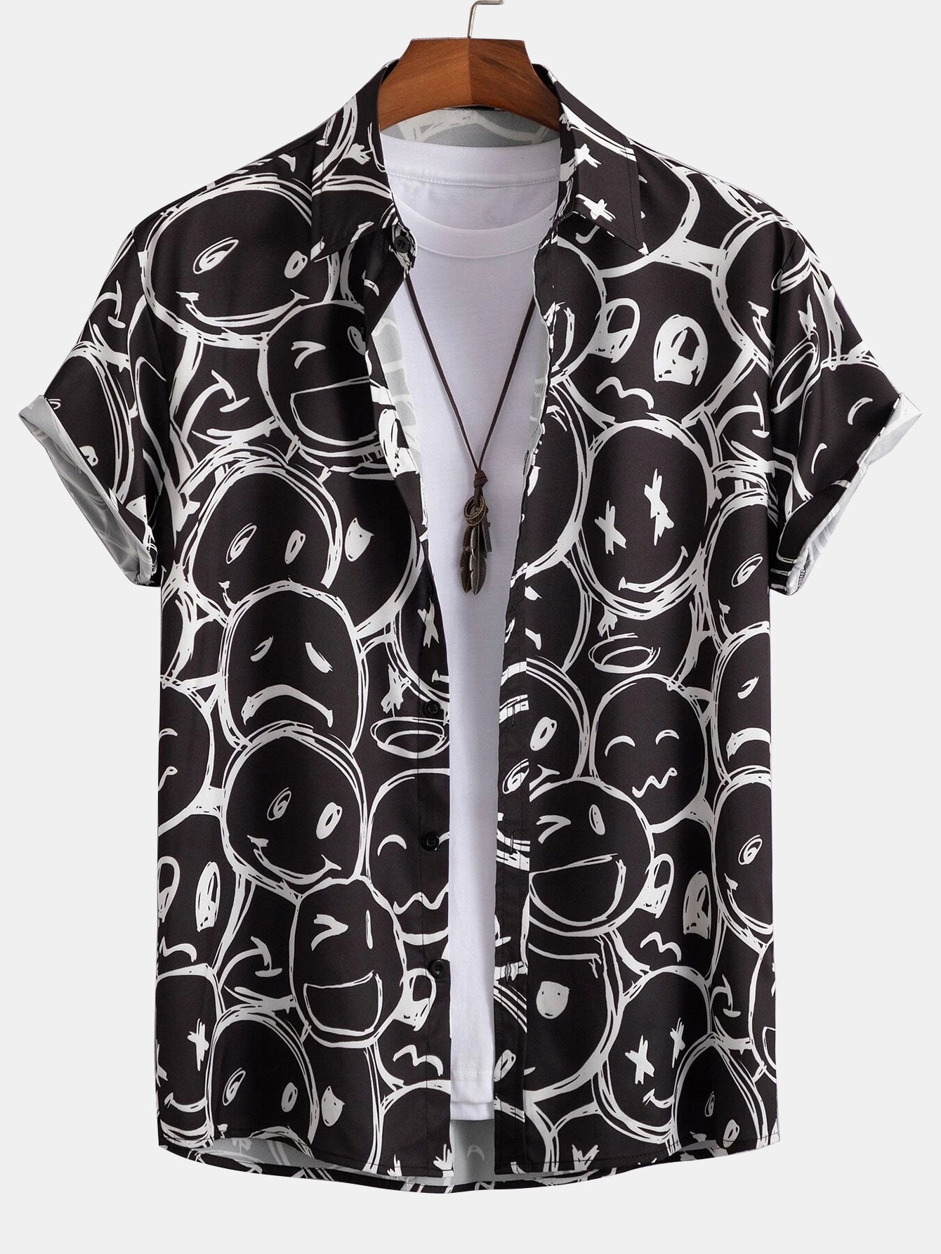 Alphonso® | Hemd mit Knöpfen und Smiley-Print