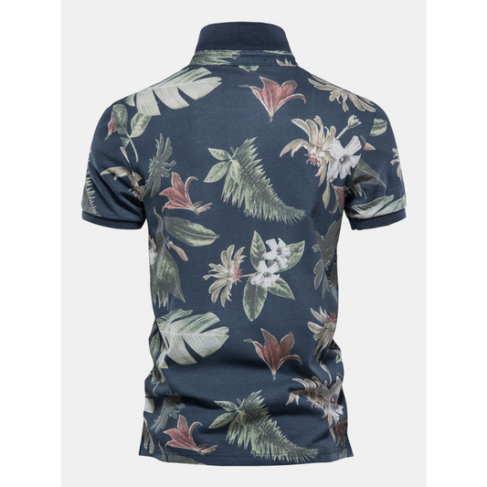 Vance® | Geblümtes Poloshirt für Herren