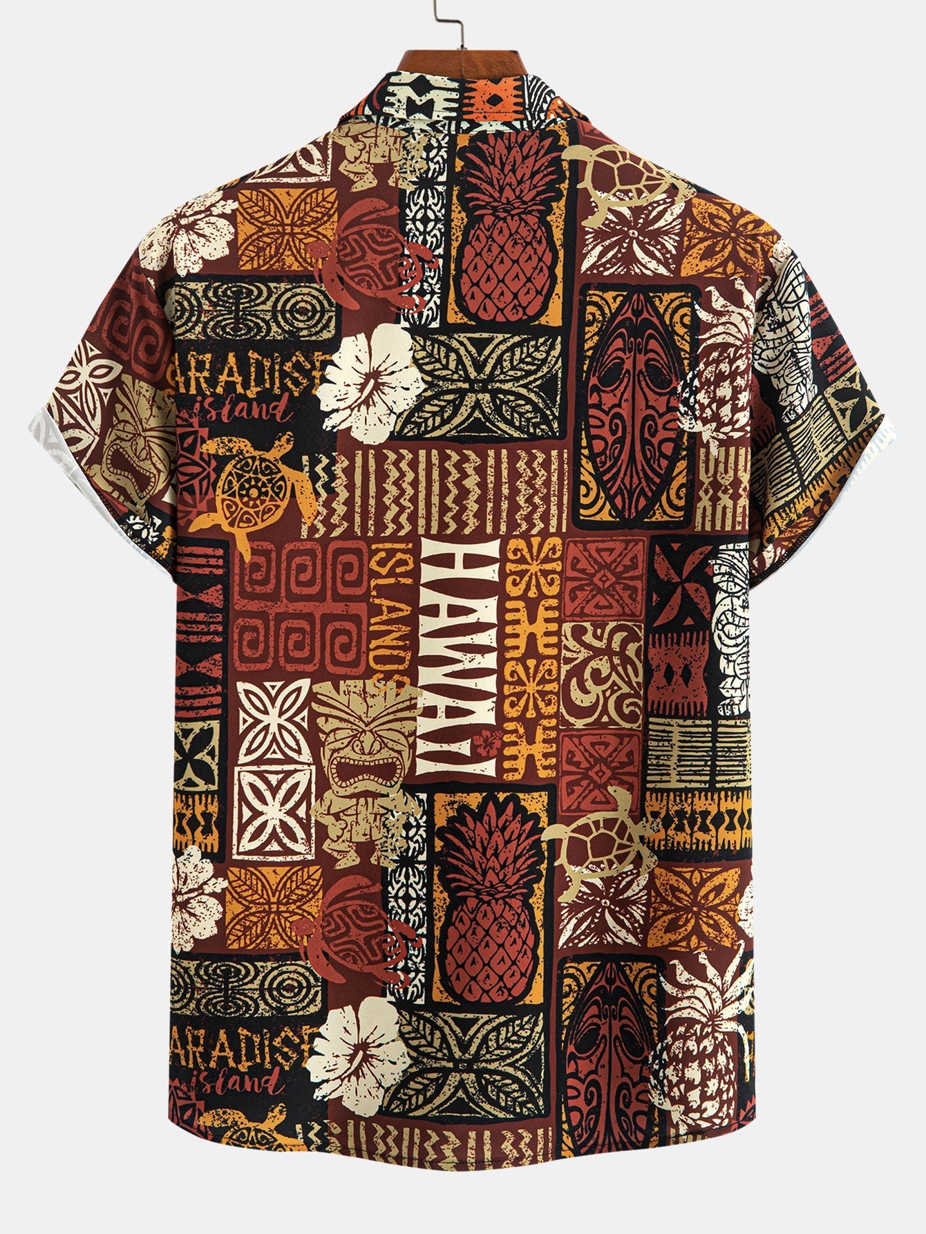Arie® | Geknöpftes Hemd mit Ananas-Ethno-Hawaii-Print