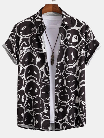 Alphonso® | Hemd mit Knöpfen und Smiley-Print