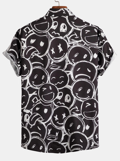 Alphonso® | Hemd mit Knöpfen und Smiley-Print