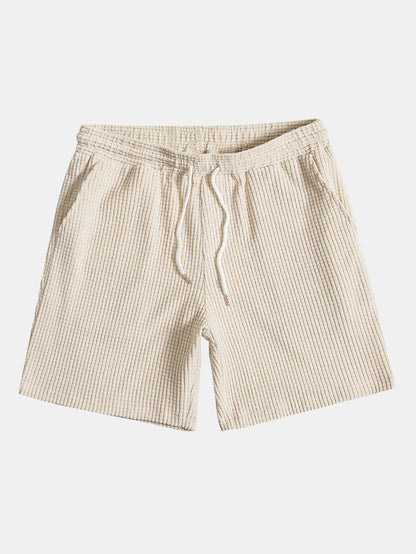 Adalhard® | Geknöpftes Hemd und Shorts mit Waffelmuster