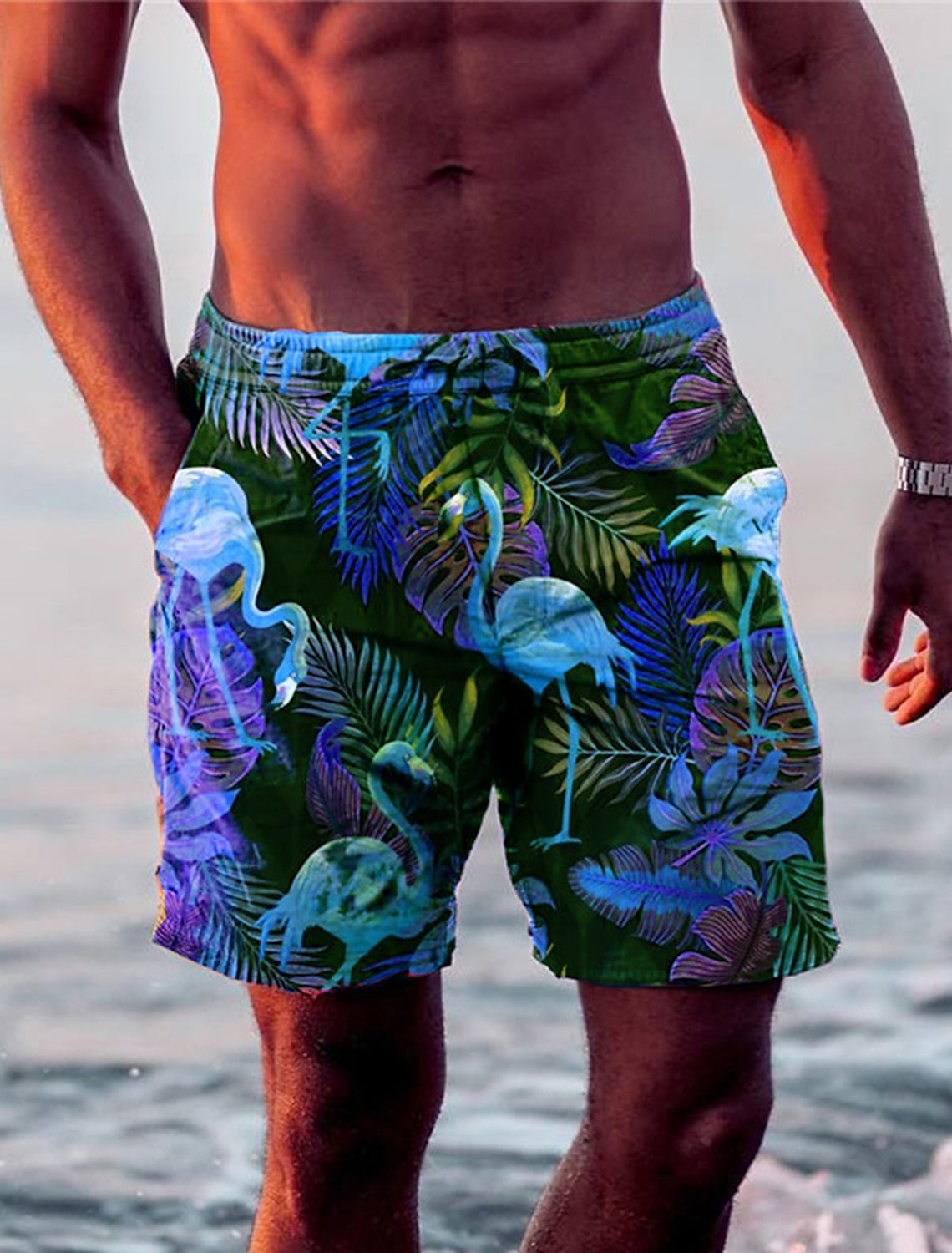 Teodoro® | Herren-Badehose, Flamingo-Design und ein Blickfang
