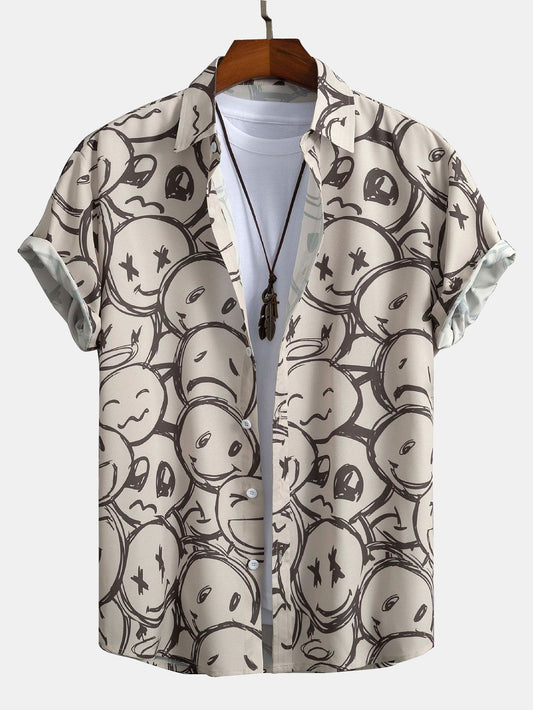 Alphonso® | Hemd mit Knöpfen und Smiley-Print