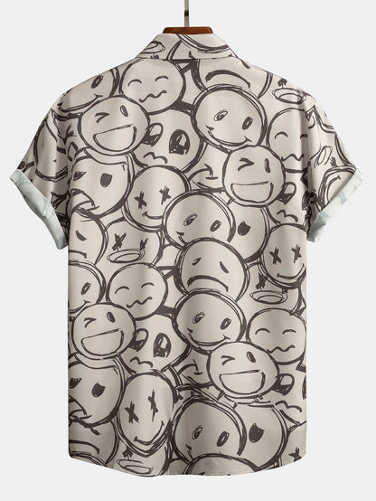 Alphonso® | Hemd mit Knöpfen und Smiley-Print